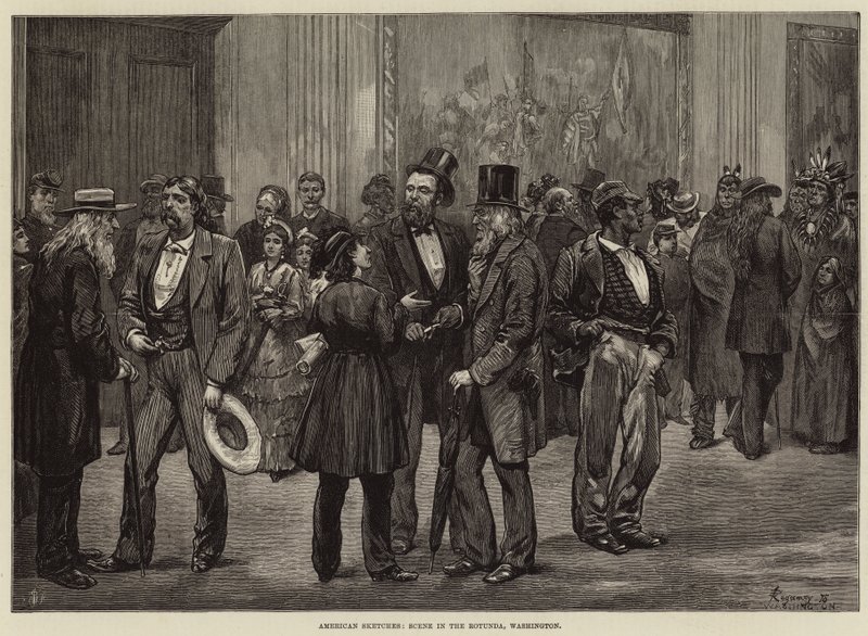 American Sketches, Scene in the Rotunda, Washington av Felix Regamey