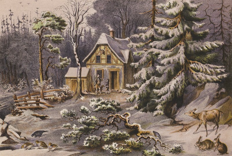 desember (farge litho) av Ferdinand Karl Klimsch