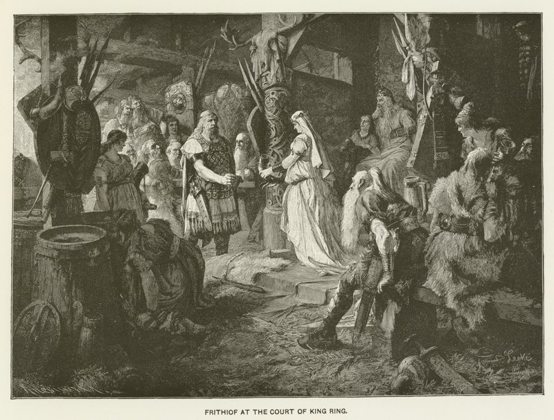 Frithiof ved hoffet til kong Ring av Ferdinand Leeke