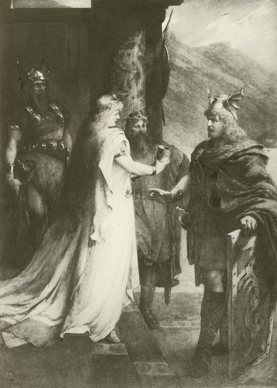Gotterdammerung, akt I (gravyr) av Ferdinand Leeke