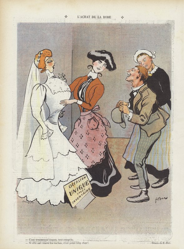 Illustrasjon for Le Rire (farge litho) av Ferdinand Sigismund Bac