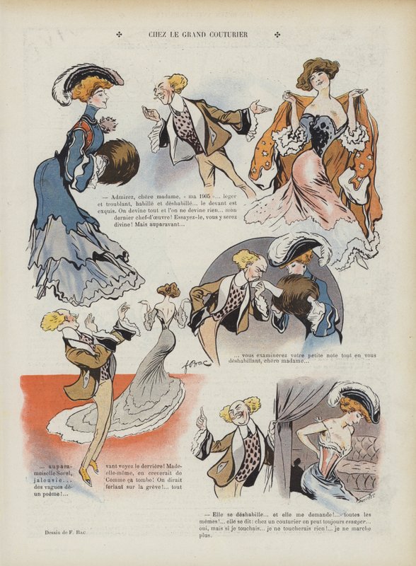 Illustrasjon for Le Rire (farge litho) av Ferdinand Sigismund Bac