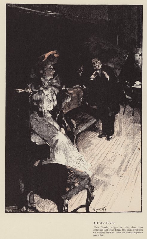 En test (fargelitho) av Ferdinand von Reznicek