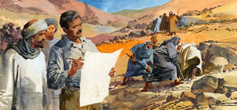 Howard Carter leter etter Tutankhamons grav av Ferdinando Tacconi