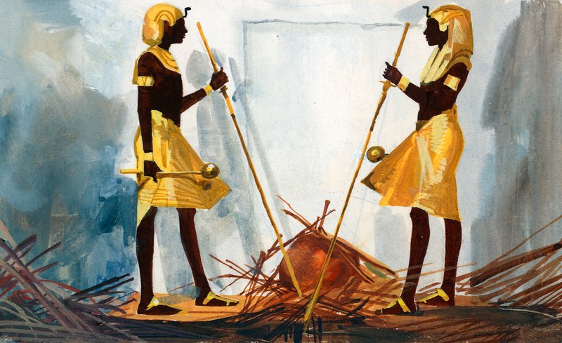 De to vaktene som vokter Tukankhamens grav av Ferdinando Tacconi