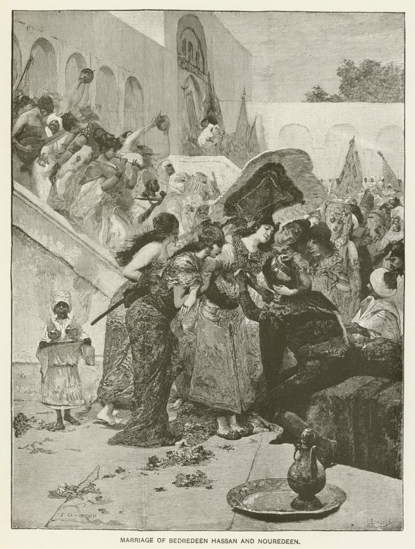 Ekteskap med Bedredeen Hassan og Nouredeen av Fernand Cormon