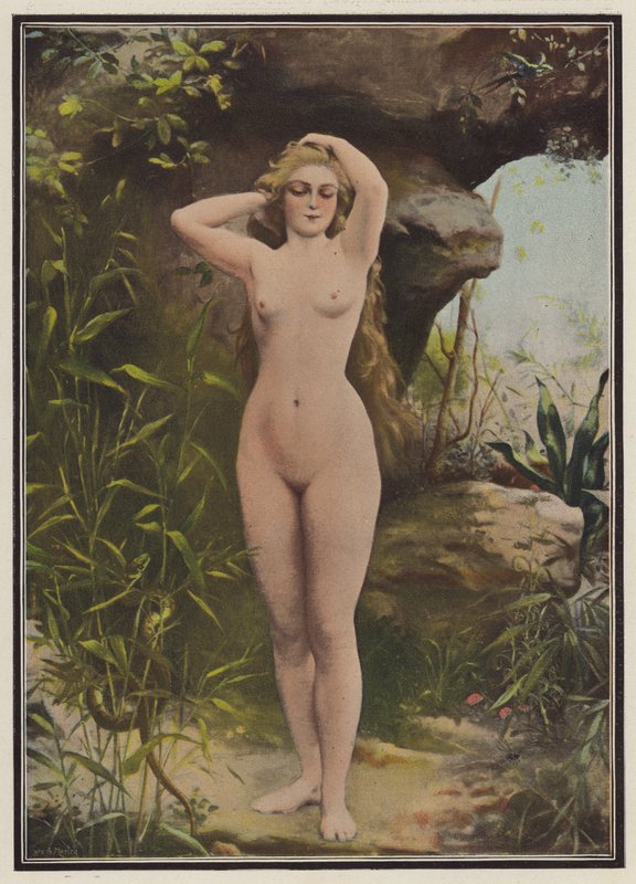 Eve (farge litho) av Fernand Lematte