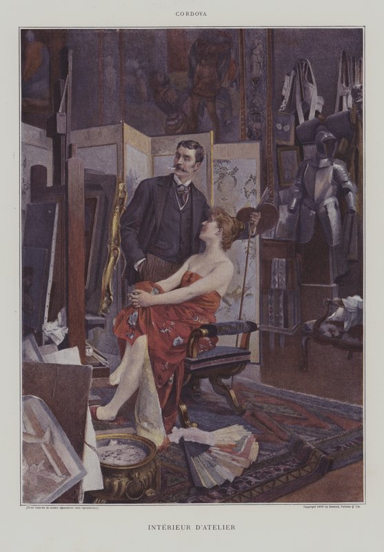 Interiør i studio (interiør i studio) av Fernand de Cordova Pelez