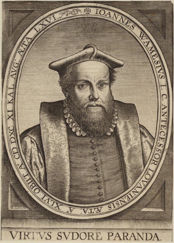 Portrett av Jan Wamesius av Flemish School