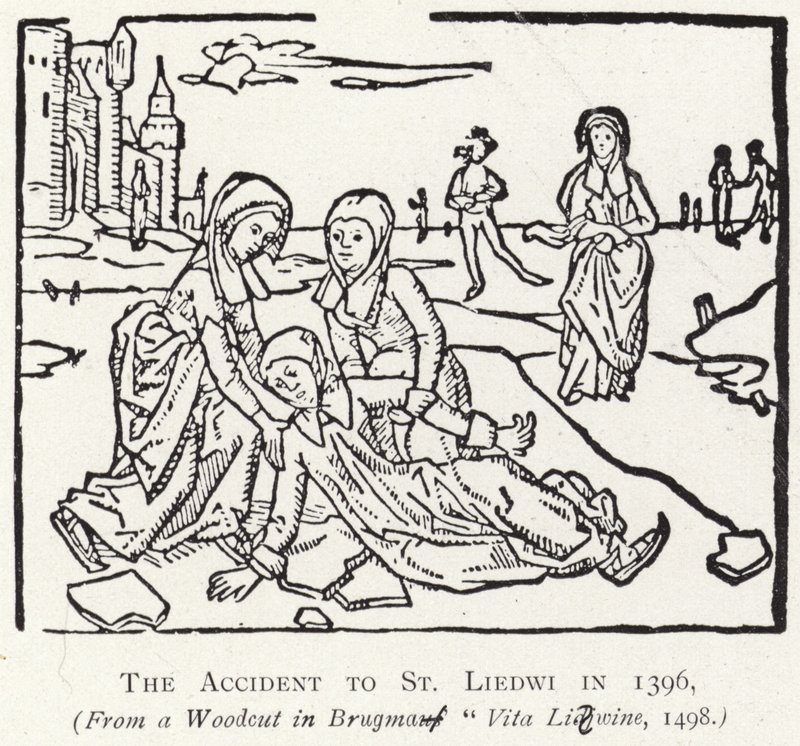 Ulykken til St Liedwi i 1396 av Flemish School