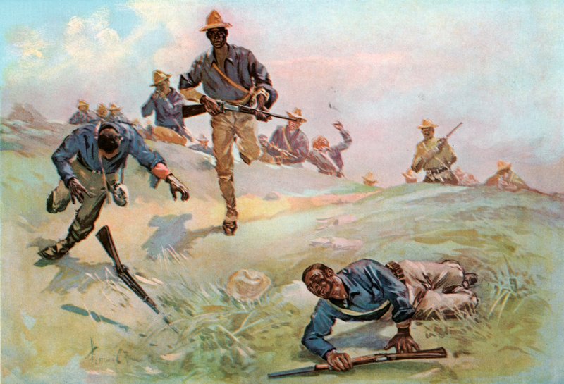 Tropp C, niende U. S. kavaleri, kaptein, leder ansatsen ved San Juan av Fletcher C. Ransom