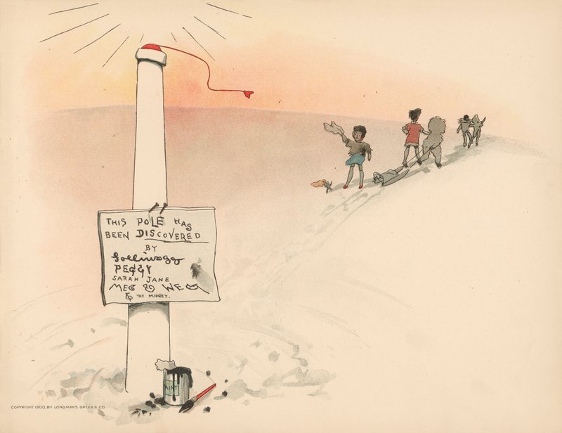 Illustrasjon for The Golliwoggs Polar Adventures av Florence K. Upton