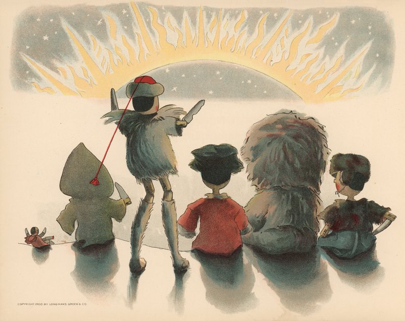 Illustrasjon for The Golliwoggs Polar Adventures av Florence K. Upton