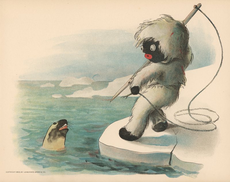 Illustrasjon for The Golliwoggs Polar Adventures av Florence K. Upton