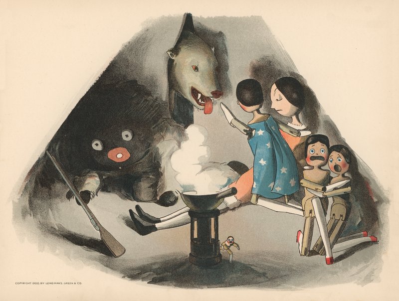 Illustrasjon for The Golliwoggs Polar Adventures av Florence K. Upton