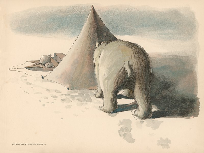 Illustrasjon for The Golliwoggs Polar Adventures av Florence K. Upton