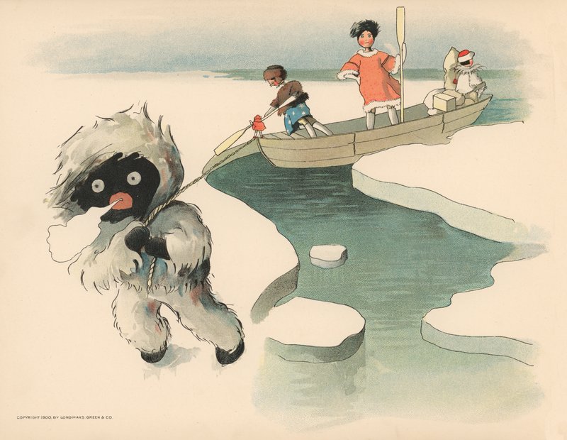 Illustrasjon for The Golliwoggs Polar Adventures av Florence K. Upton