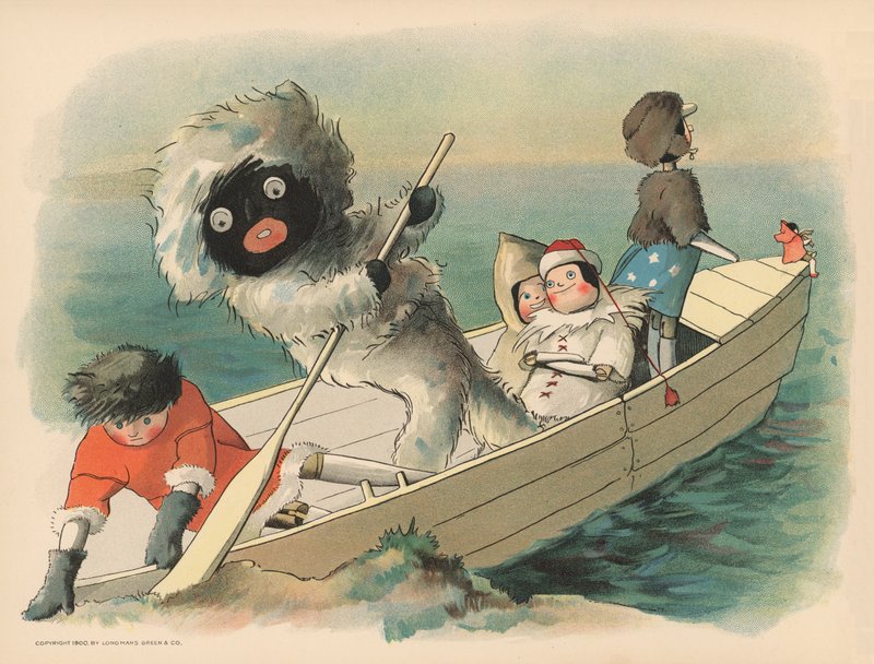 Illustrasjon for The Golliwoggs Polar Adventures av Florence K. Upton