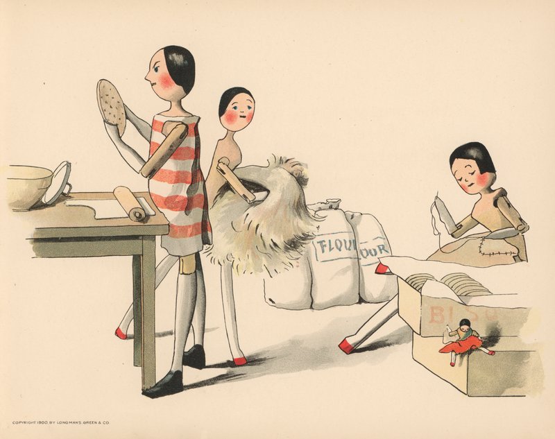 Illustrasjon for The Golliwoggs Polar Adventures av Florence K. Upton