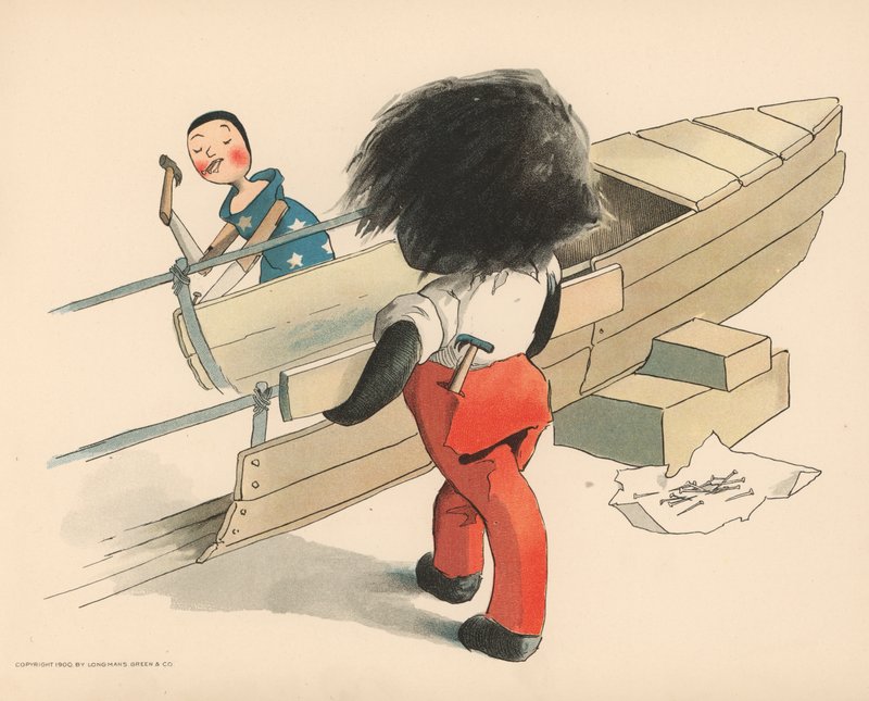 Illustrasjon for The Golliwoggs Polar Adventures av Florence K. Upton