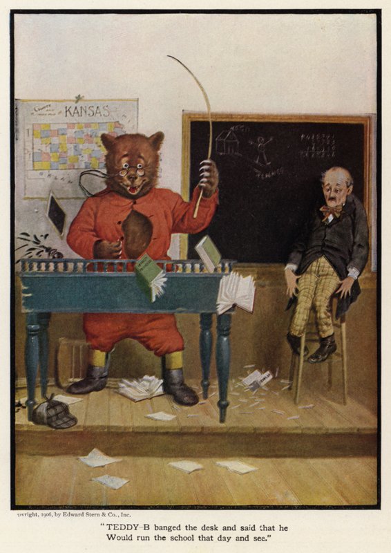 Teddy - B banket på pulten og sa at han skulle drive skolen den dagen og se av Floyd V. Campbell