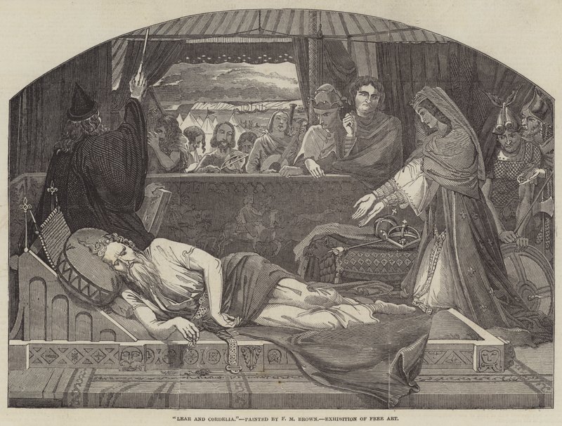 Lear og Cordelia av Ford Madox Brown