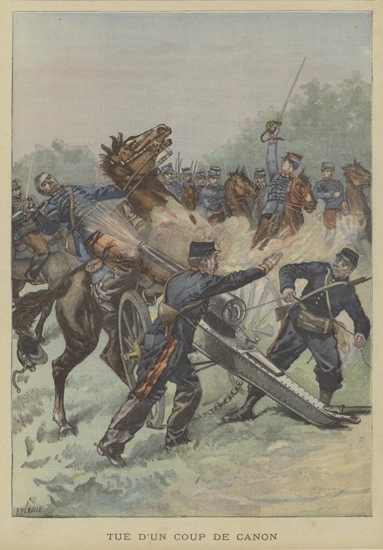 Drept av et skudd fra en kanon av Fortune Louis Meaulle