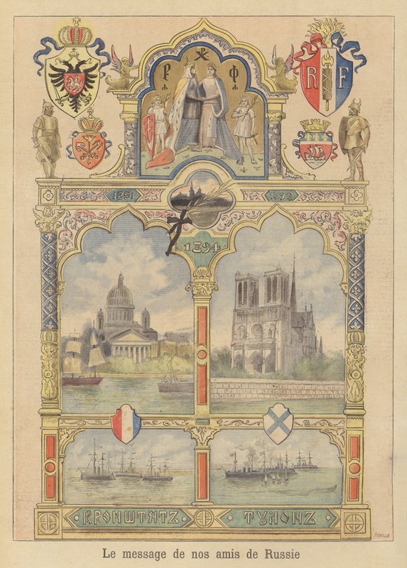 Melding om velvilje fra byen St Petersburg til Frankrike av Fortune Louis Meaulle
