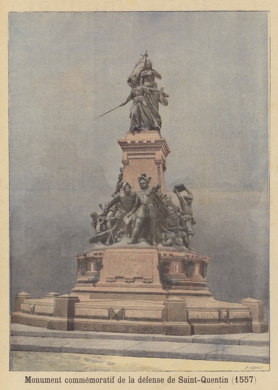 Monument til minne om forsvaret av Saint-Quentin i 1557 av Fortune Louis Meaulle