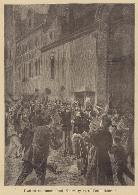 Ovasjon for major Esterhazy etter hans frifinnelse av Fortune Louis Meaulle