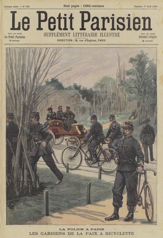 Paris-politimenn bruker sykler av Fortune Louis Meaulle