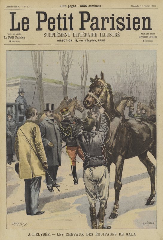 Hestelag for en galla på Elysee-palasset, Paris av Fortune Louis Meaulle