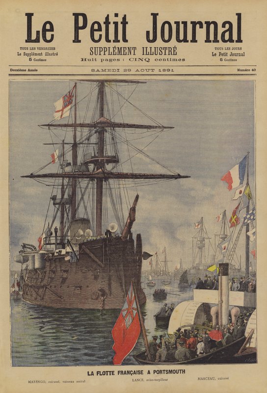 Den franske flåten ved Portsmouth av Fortune Louis Meaulle