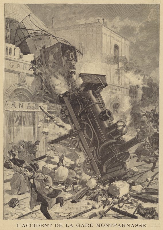 Togulykke ved Gare Montparnasse av Fortune Louis Meaulle