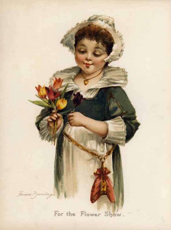 For blomstershowet (farge litho) av Frances Brundage