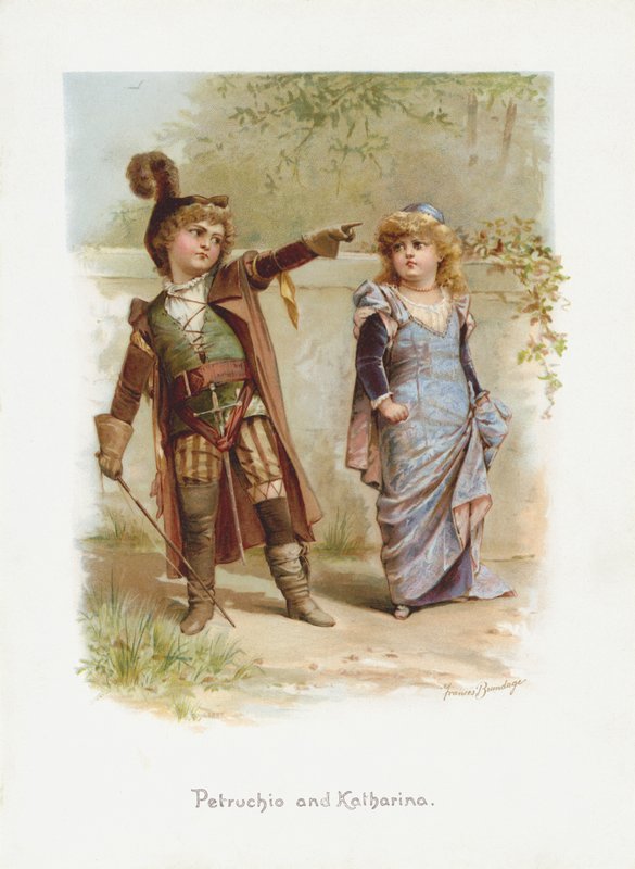 Petrochio og Katharina (kromolitt) av Frances Brundage