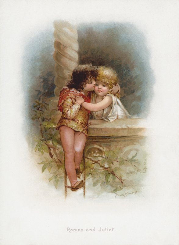 Romeo og Julie (chromolitho) av Frances Brundage