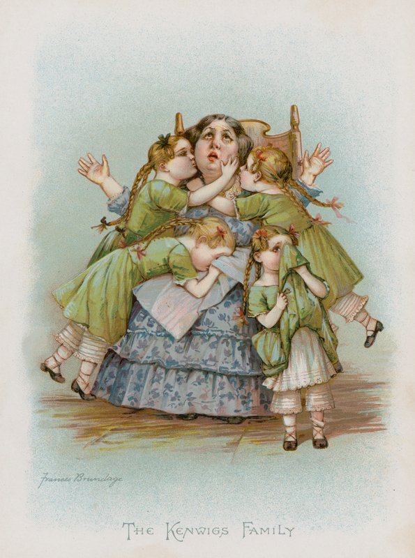 Kenwigs-familien (chromolitho) av Frances Brundage