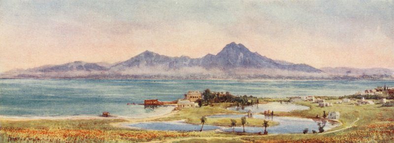 De gamle havnene i Kartago (fargelitografi) av Frances Nesbitt