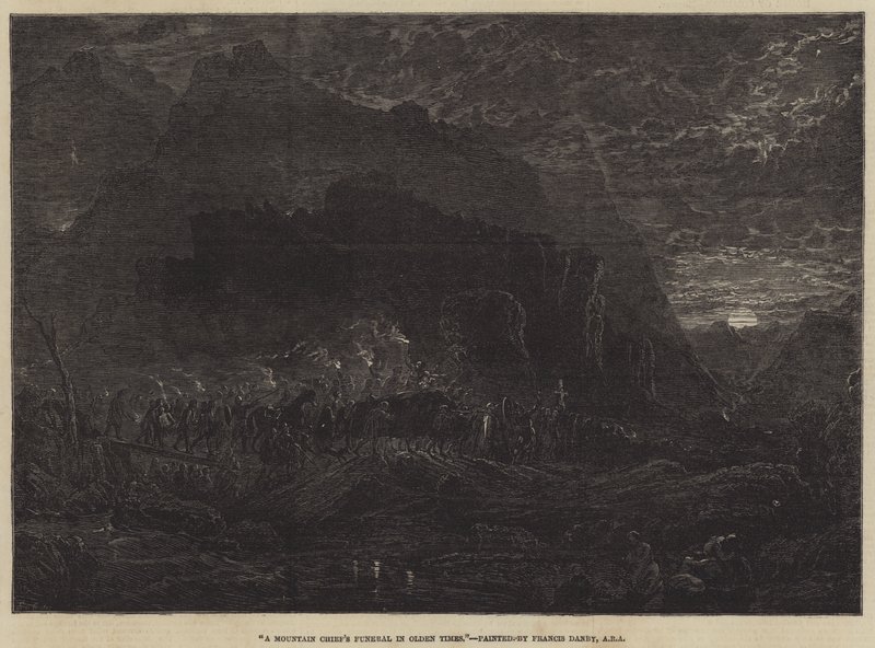 En fjellsjefs begravelse i gammel tid av Francis Danby