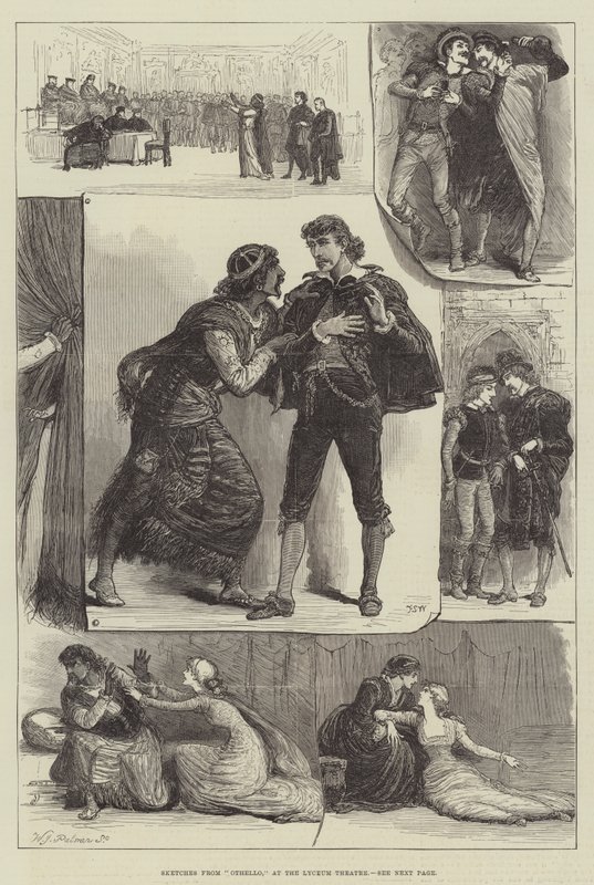 Skisser fra Othello, på Lyceum Theatre av Francis S. Walker