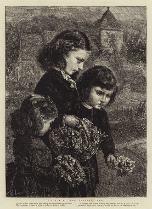 Barn ved sin fars grav av Francis Wilfred Lawson