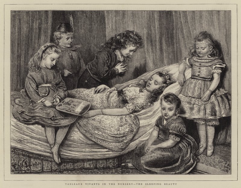 Tableaux Vivants i barnehagen, Tornerose av Francis Wilfred Lawson