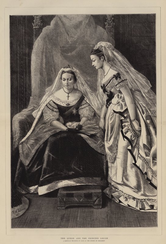 Dronningen og prinsessen Louise av Francis Wilfred Lawson