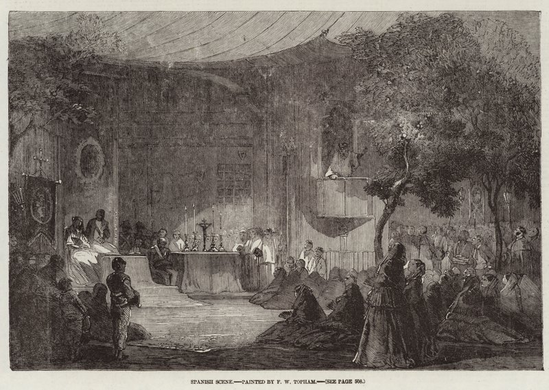 Spansk scene av Francis William Topham