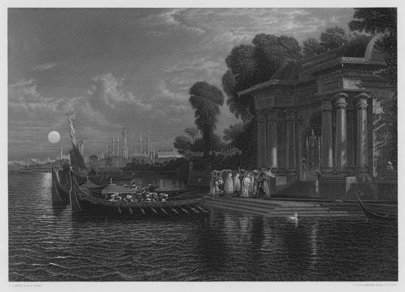 Porten til Seraglio, Konstantinopel, fra bildet i den kongelige samlingen (gravering) av Francis (after) Danby