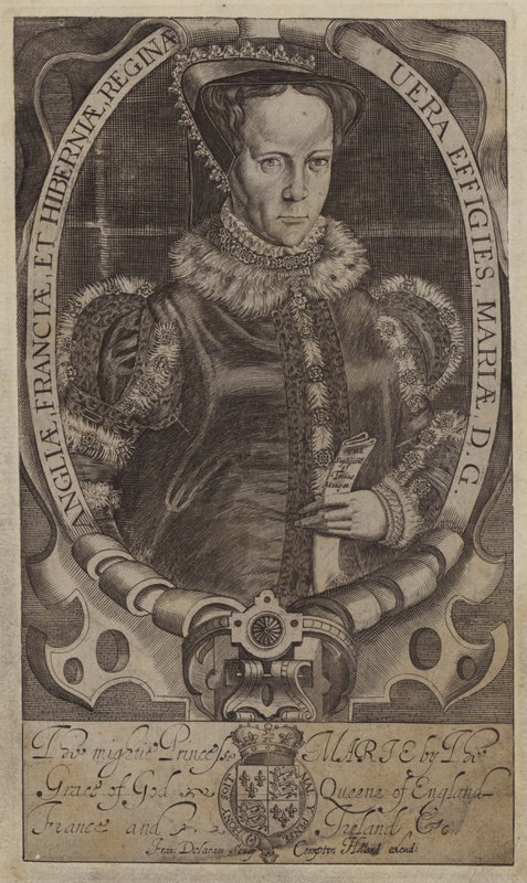 Mary, Queen of Scots (gravering) av Francis (after) Delaram
