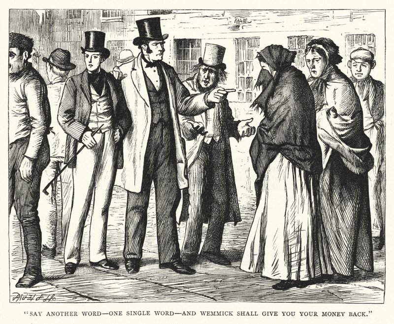 Illustrasjon for store forventninger av Charles Dickens (gravering) av Francis Arthur Fraser