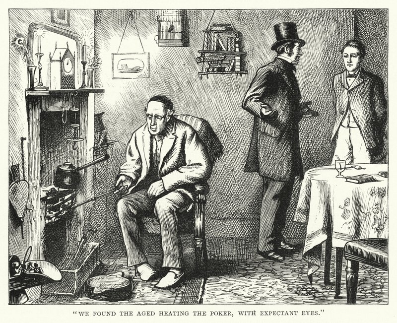 Illustrasjon for store forventninger av Charles Dickens (gravering) av Francis Arthur Fraser