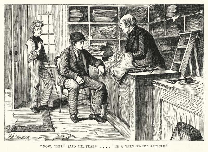Illustrasjon for store forventninger av Charles Dickens (gravering) av Francis Arthur Fraser